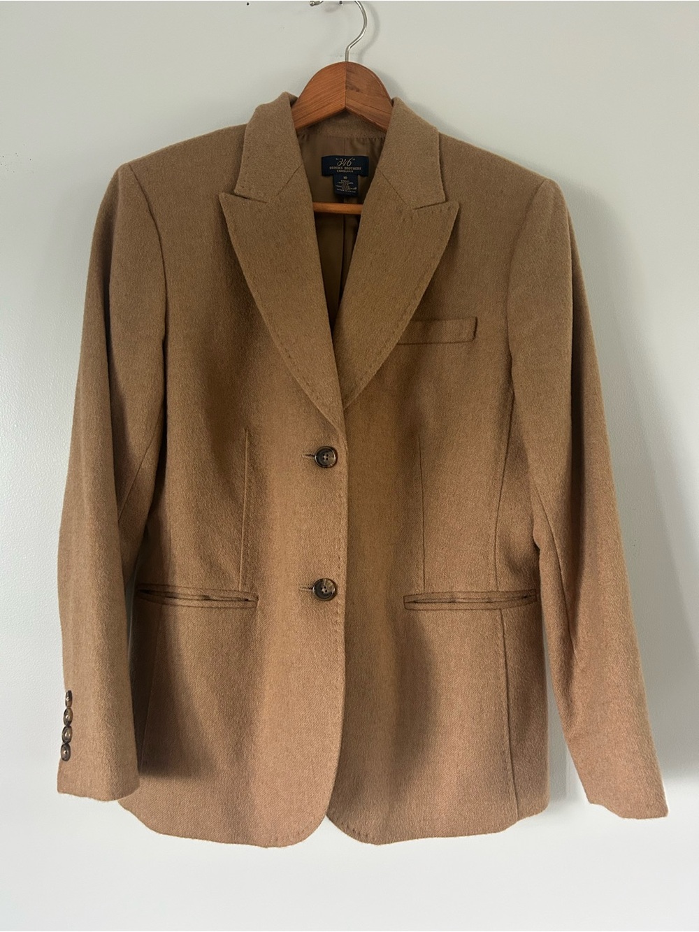 Brooks Brothers Women’s Camel Hair Tailored Blazer Tan Wool Size 10 Jacket